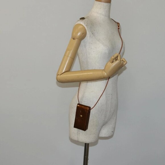 LOUIS VUITTON Monogram Vernis Green Cigarette Case Bronze M91156 Auth bs29785 - Picture 1 of 14